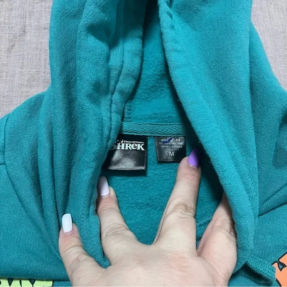 Shrek Oversized Hoodie Size Medium Baggy Streetwear Cartoon Bold Vibrant - Picture 5 of 8